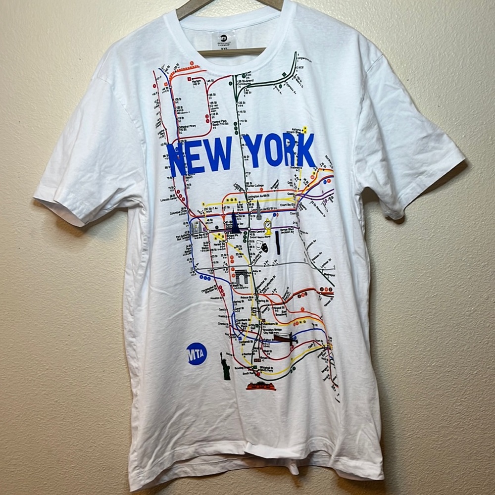 MTA official licensed New York map T-shirt
